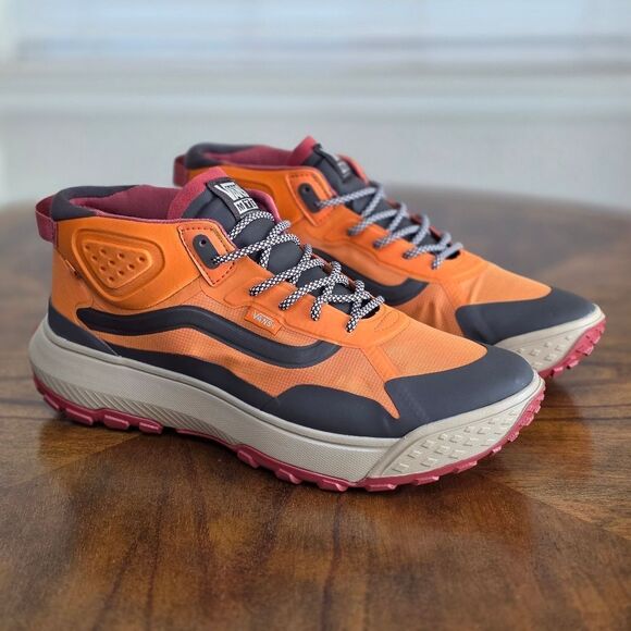 Vans MTE Crosspath Mid Men's Hiking Shoes Marmalade Orange Brown Size 8.5 New LE - Picture 4 of 13